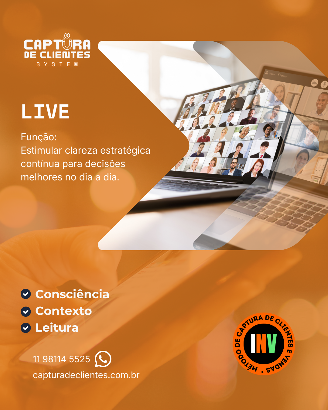 Live Captura de Clientes live captura de clientes e vendas online